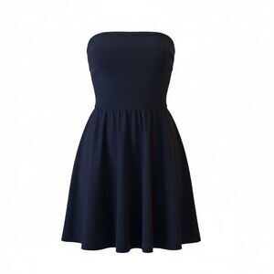 Gap 100% Cotton Strapless Exposed Zipper Mini Dress